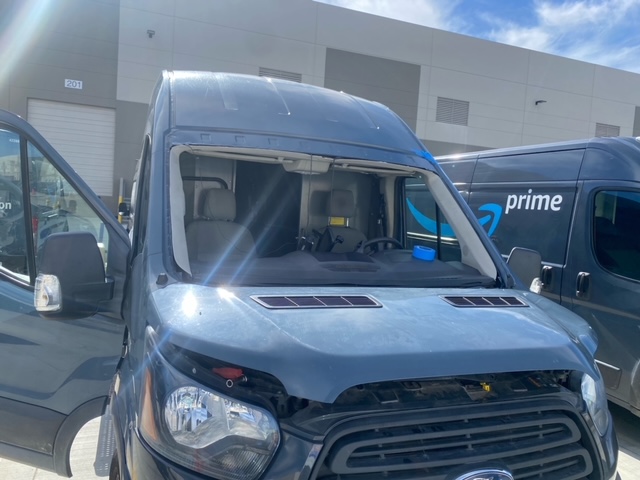 Windshield Repair San Diego technician repairing a cracked windshield on a fleet van.